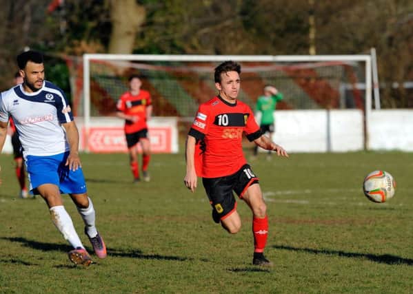 Petersfield's Billy Connor had some good chances to put the Rams on the scoresheet. Picture: Malcolm Wells