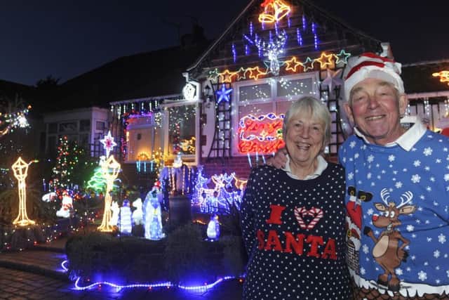 Bill and Barbara Wright with their Christmas lights