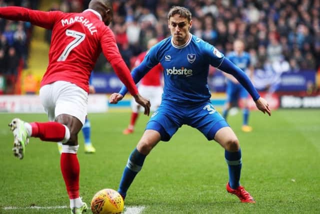 Pompey left-back Brandon Haunstrup Picture: Joe Pepler