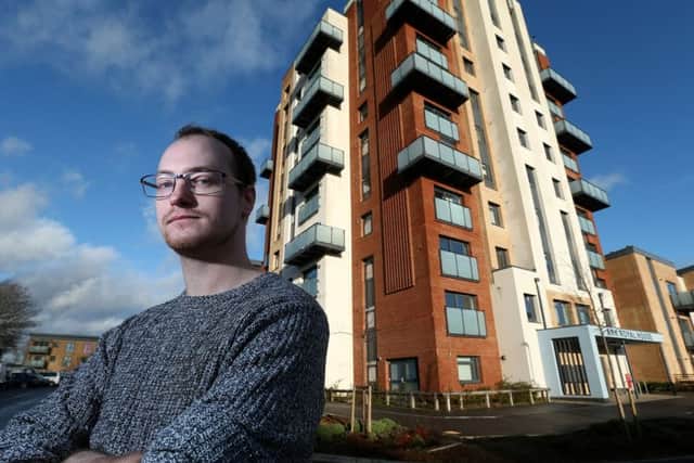 Resident Martin Foster at Ark Royal House, Blanchard Avenue, Gosport      Picture: Chris Moorhouse