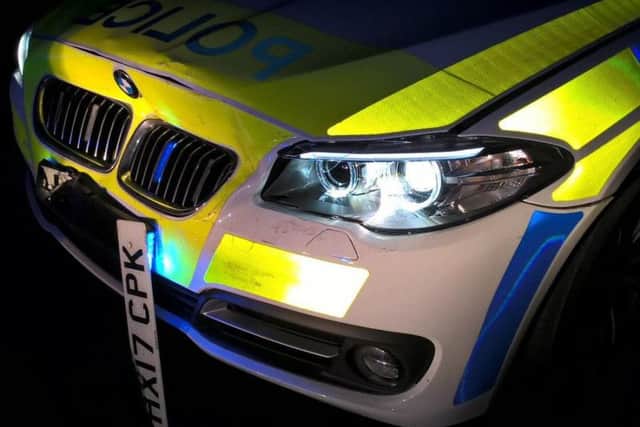 Police said a police car was rammed on New Year's Day by a Peugeot 106. Teh driver is being hunted by police after the Peugeot crashed in Hythe Road, Marchwood