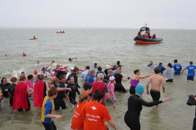 The New Years Day swim at Stokes Bay