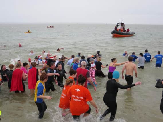 The New Years Day swim at Stokes Bay