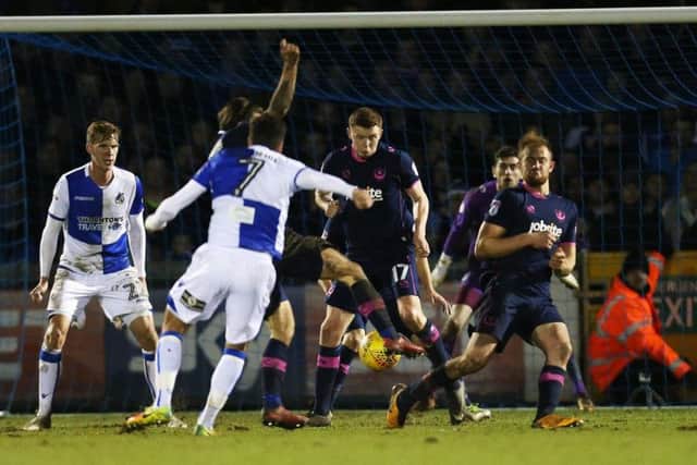 Substitute Liam Sercombe scores the winner for Bristol Rovers against Pompey