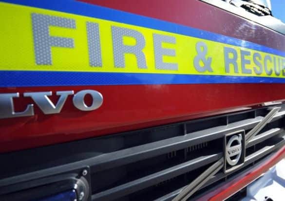 Firefighters were called just before lunchtime