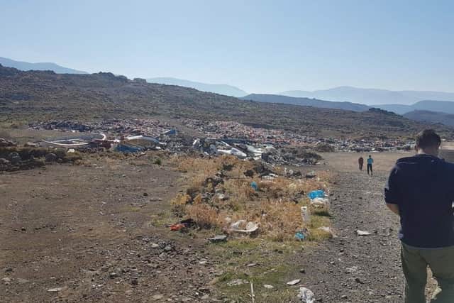 The refugee camp in Lesbos