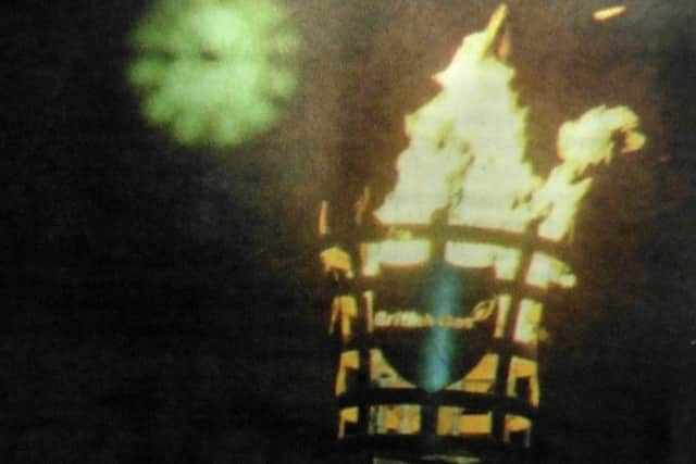 Portsmouth's millennium beacon is lit by Christopher Walters
