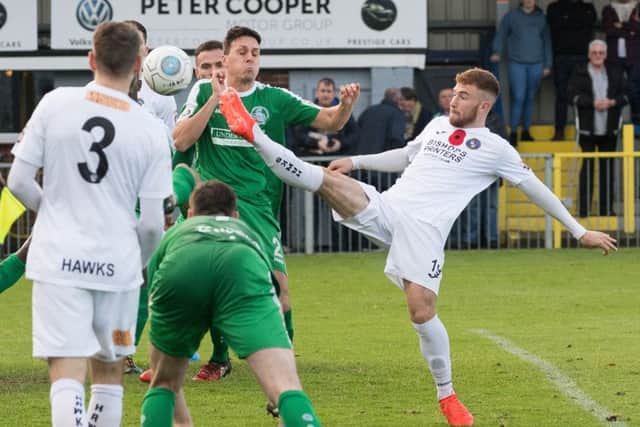 Theo Widdrington during his loan spell with the Hawks. Picture: Keith Woodland