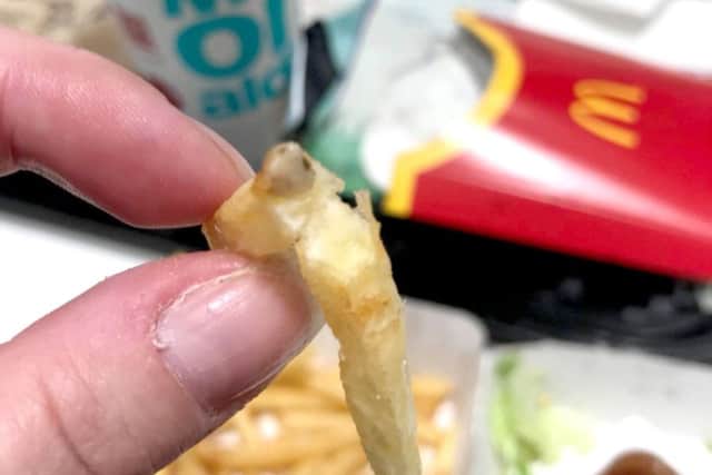 The 'tooth' in the McDonald's chip Picture: Danielle Bailey