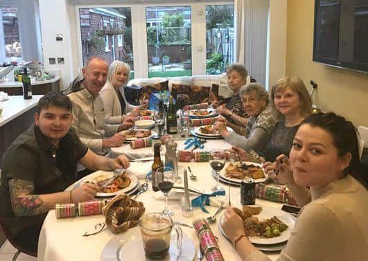 The Forrest family's Christmas dinner