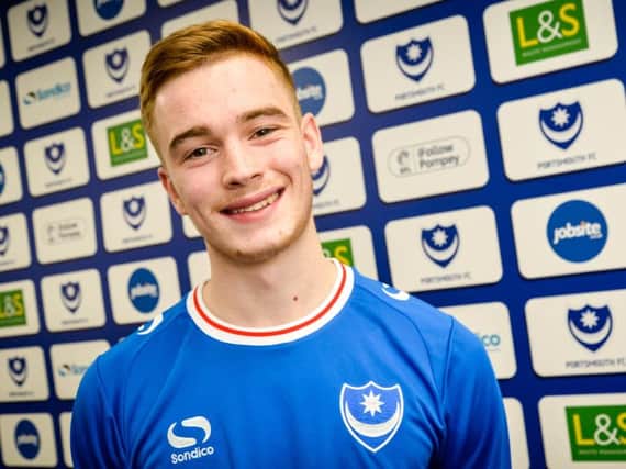 Pompey signing Connor Ronan. Picture: Colin Farmery