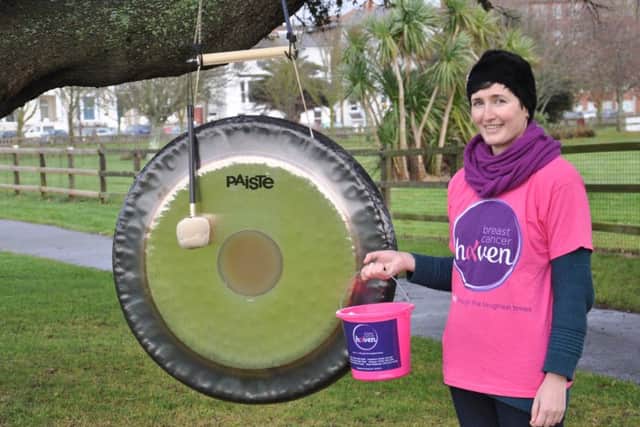 Alice McGarvie, founder of therapy group From the Harp, organised a gong bath in Southsea to raise money for the Breast Cancer Haven, in Titchfield.