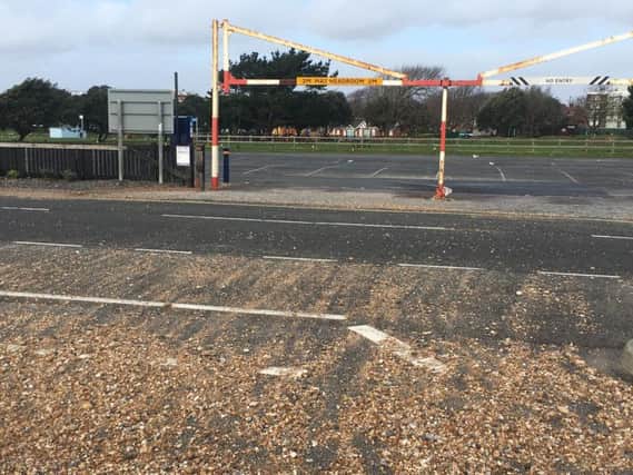 Police and bomb disposal experts were called to the car park at Canoe Lake in Southsea when a member of the public found a piece of 'historic ordnance'