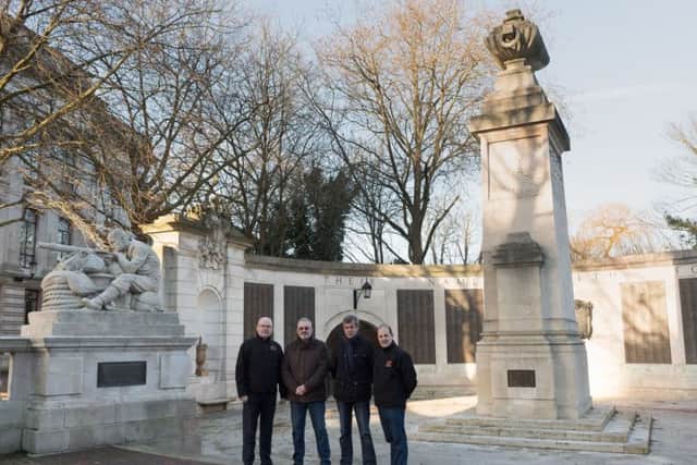 Gareth Lewis, Chris Pennycook, Alan Laishley and Bob Beech from the Pompey Pals project are spearheading the commemorations     Picture:  Keith Woodland