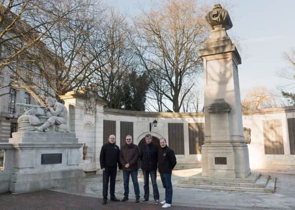 Gareth Lewis, Chris Pennycook, Alan Laishley and Bob Beech from the Pompey Pals project are spearheading the commemorations     Picture:  Keith Woodland