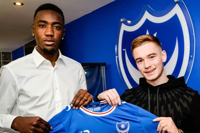 Sylvain Deslandes, left, and Connor Ronan arrived on loan from Wolves yesterday Picture: Colin Farmery