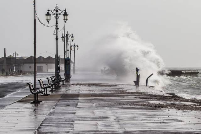 Waves battering Southsea seafront on January 4. Picture: Andrew Rundle Digital Art & Photography