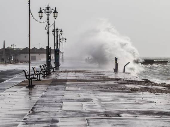 Waves battering Southsea seafront on January 4. Picture: Andrew Rundle Digital Art & Photography