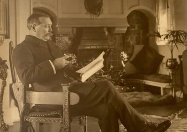 A photograph of Sir Arthur Conan Doyle at home in 1910 - the picture is part of a large collection that could go on display at a new Sherlock Holmes museum