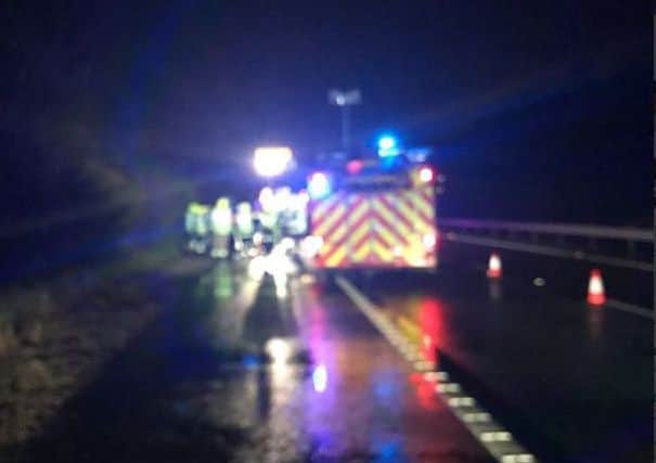 Accident on the A3(M) shortly after midnight on January 5, 2018. Picture by Hampshire Roads Policing.