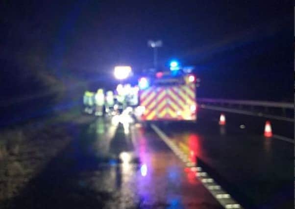 Accident on the A3(M) shortly after midnight on January 5, 2018. Picture by Hampshire Roads Policing.