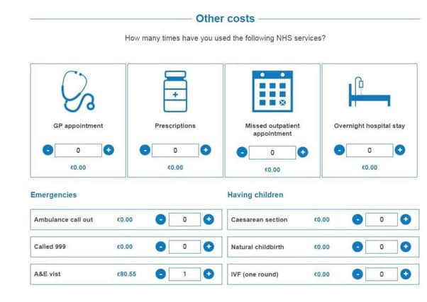 GoCompare Health Insurance has created an interactive calculator for people to see how much their Bill of Health was for the NHS.