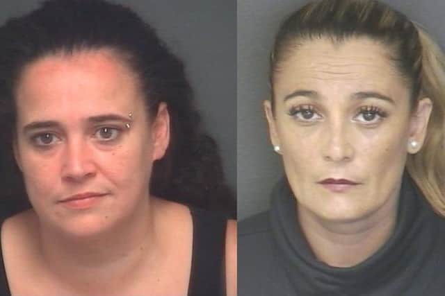 Left, Alison Alman, 43, of Morley Avenue, London and right, her sister Fabiola Alman, 47, of Bastion Road, Gibraltar. Both were jailed at Portsmouth Crown Court for smuggling in seven Albanian men into the UK via Portsmouth port.
