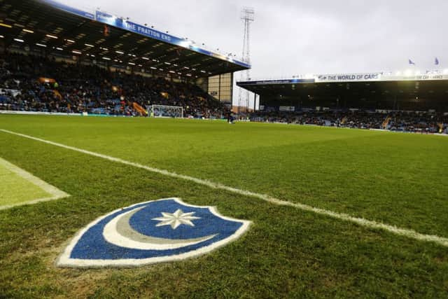 Pompey are seeking fan feedback on potential new club badges Picture: Joe Pepler