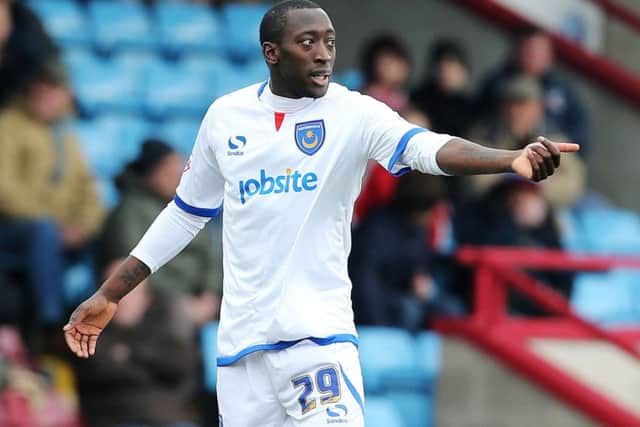 Toumani Diagouraga during his spell at Pompey. Pictures: Joe Pepler
