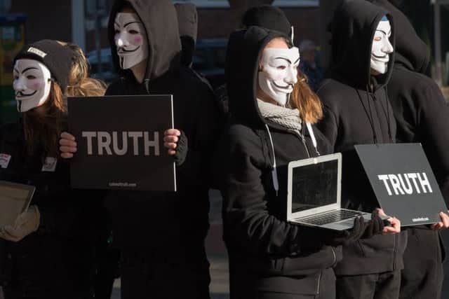 A group of Vegan supporters gathered in Palmerston Road to raise awareness of animal cruelty, rights and Veganism
Picture: Keith Woodland (180107-0006)