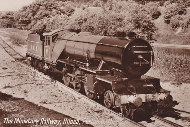 One of the locos on the miniature railway.