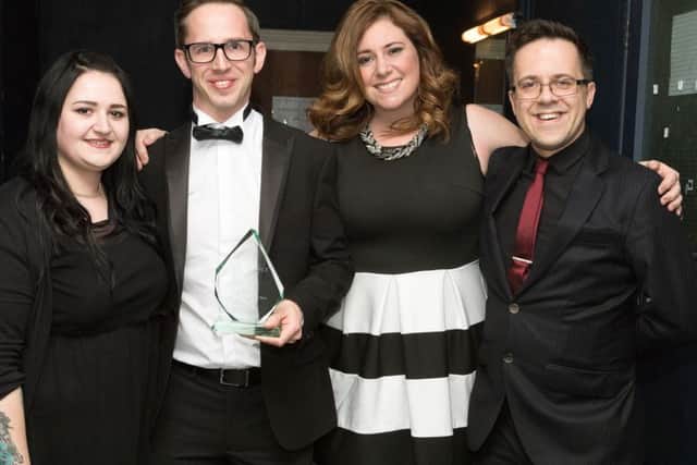 The team from Digi Toolbox, winner of Employer of the Year at the 2017 The News Business Excellence Awards. Founder Mark Viccars holding the award. Picture: Keith Woodland