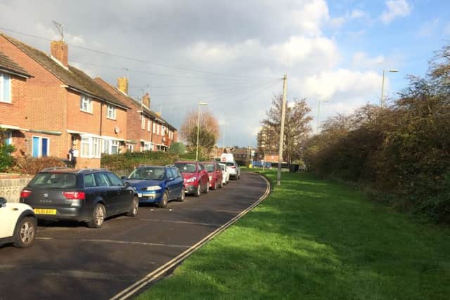 Cars parked at Fair Oak Drive, which residents believe belong to local workers