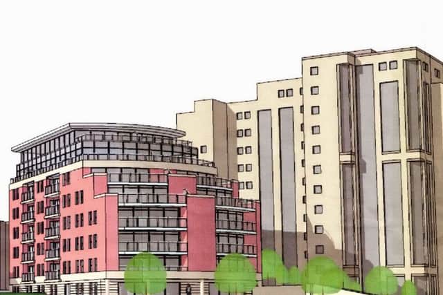 A computer-generated image of the proposed eight-storey block next to the Queens Hotel in Southsea. Picture: PLP Architects