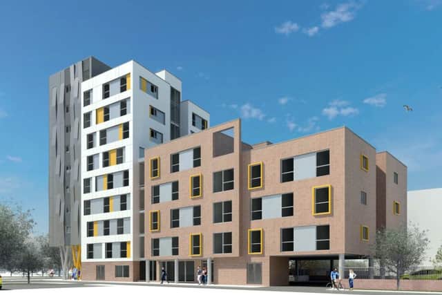A computer-generated image of the proposed student block to replacet Unity Hall in Coburg Street, Landport, Portsmouth     Picture: PDP Architects