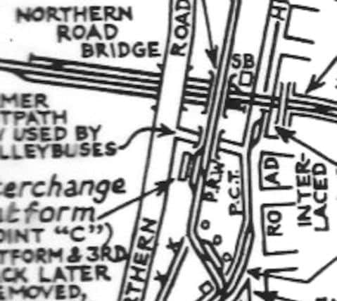 The P&HLR tracks leave the corporation lines marked by O O O. What line is the tram on?