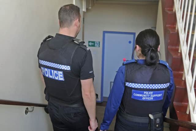 A file photo of officers from Hampshire police