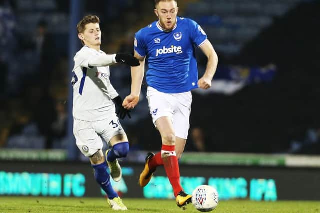 Matt Clarke in action against Chelsea under-21s. Picture: Joe Pepler