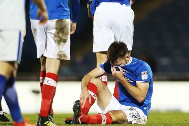 Ben Close was unable to complete last night's Checkatrade Trophy tie with Chelsea under-21s. Picture: Joe Pepler