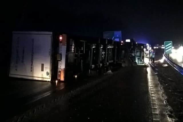 The lorry is causing chaos for motorists in HampshirePhoto: Hampshire police