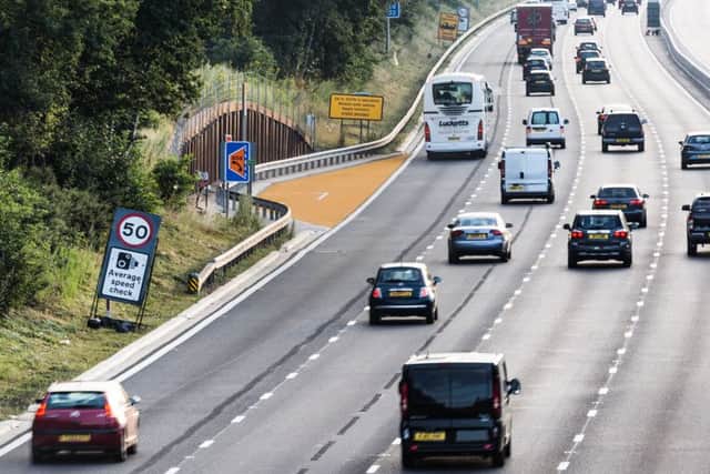 Work to upgrade the M27 between junctions 4 and 11 is due to start this spring. Pictured is work recently carried out on the M3 smart motorway Picture: Stuart Thompson Photography