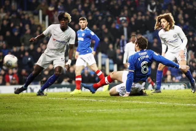 Brett Pitman scored for Pompey against Chelsea under-21s. Picture: Joe Pepler