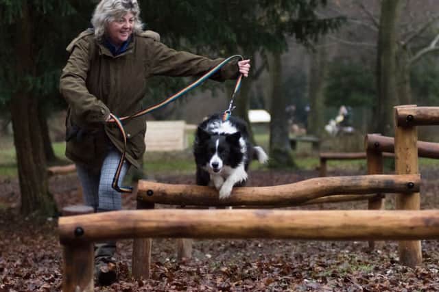 The official opening of the Fort and Fleet Dog Activity Trail at Queen Elizabeth Country Park. Picture by Duncan Shepherd
