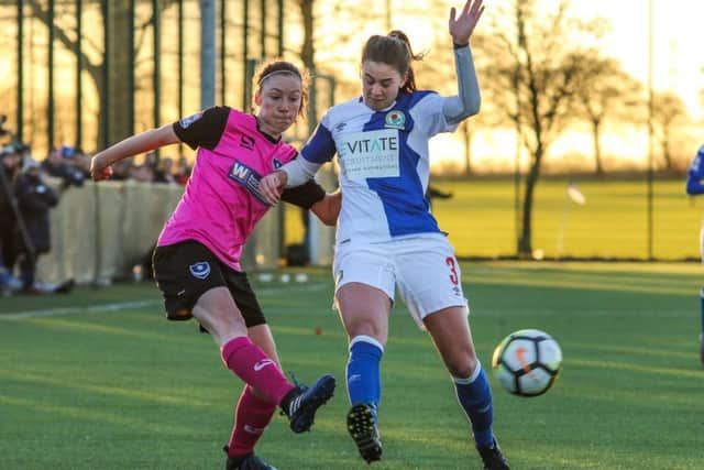 Rachel Panting gets forward against Blackburn. Picture: Jordan Hampton