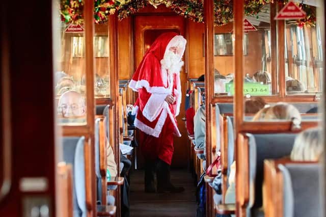 Steve strapped in for a festive fiasco aboard the Santa Express