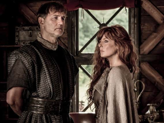 David Morrissey and Kelly Reilly in Britannia.