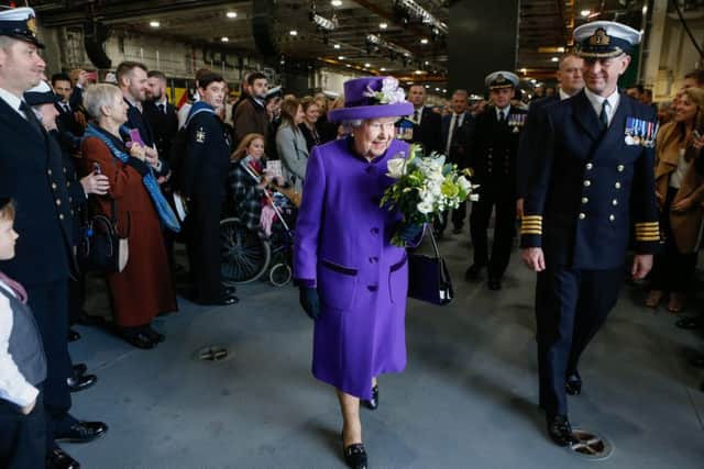 The Queen formally commissioned HMS Queen Elizabeth into the Royal Navy last month. 
Picture: Habibur Rahman