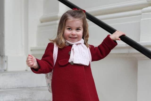 Princess Charlotte on her first day at Willcocks Nursery School
Photo by The Duchess of Cambridge