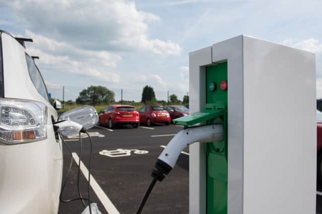 An electric charging station