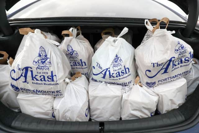 The curries from the Akash ready to be loaded onto the plane Picture: Andrew Matthews/PA Wire